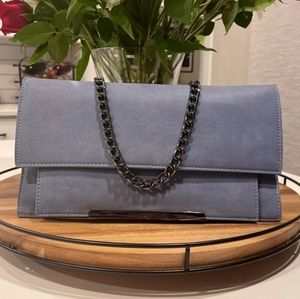 Steve Madden Blue Suede Shoulder Bag/Clutch